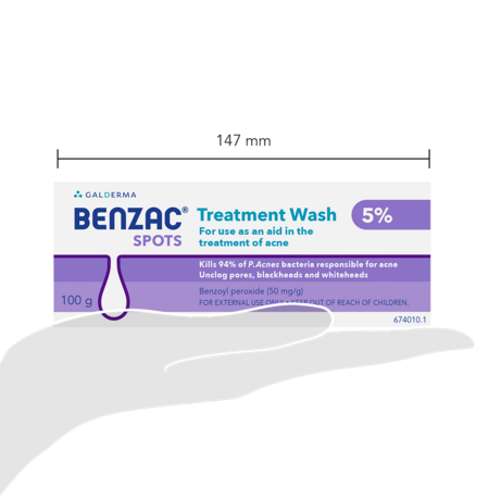 Benzac AC acne treatment wash 5% BPO